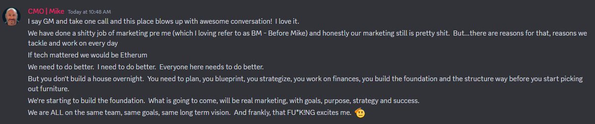 Badgerlandcrypto (@badgrlandcrypto) on Twitter photo Dude...Kadena has always had amazing potential...but marketing has sucked.  So fucking refreshing to hear the new CMO, <a href="/mherron54/">Mike Herron</a>, admit as much as commit to doing what needs to be done.  LFG #Kadena Dude...Kadena has always had amazing potential...but marketing has sucked.  So fucking refreshing to hear the new CMO, <a href="/mherron54/">Mike Herron</a>, admit as much as commit to doing what needs to be done.  LFG #Kadena