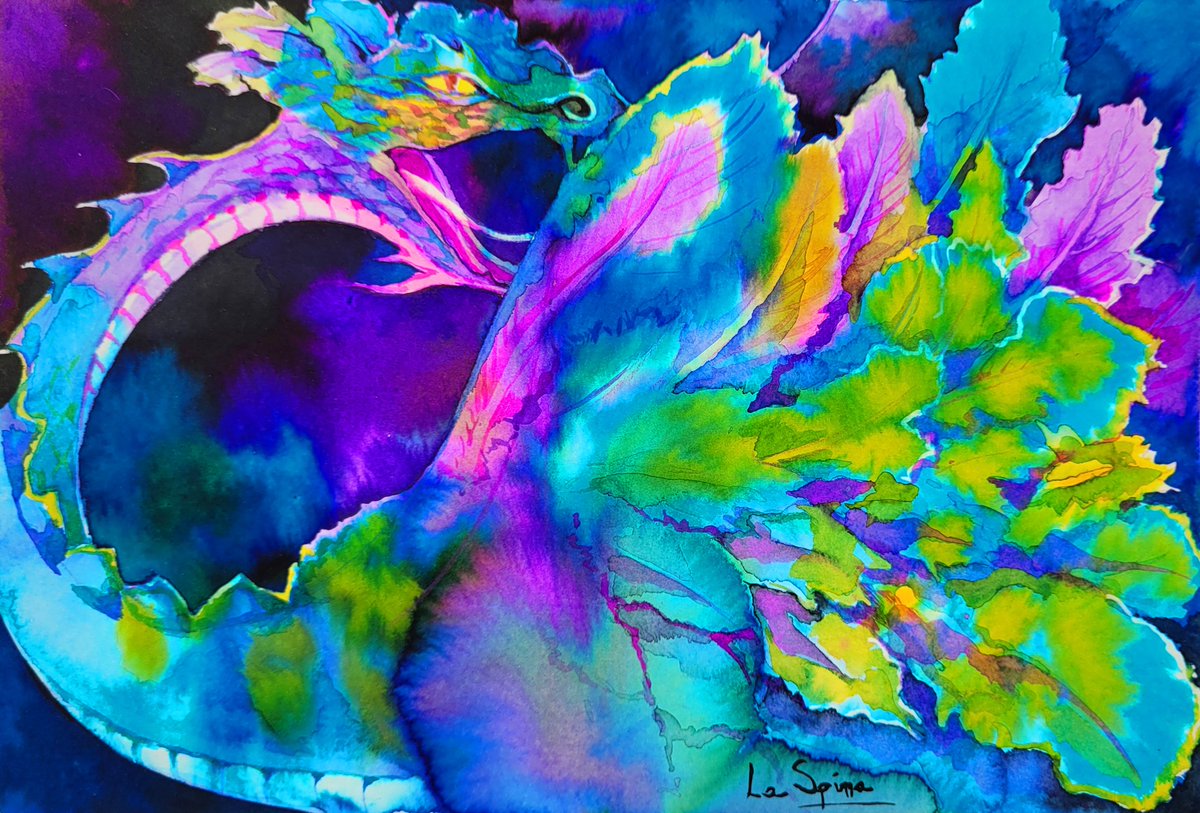 Dragon #1  

Now, it's minted as a1/1 for auction on <a href="/objktcom/">objkt</a> 
$10 XTZ reserve.  ⌛️4 days auction 📷 👇

objkt.com/asset/KT1RAVc9…

series generated by the intervention on a watercolor stain

#tezos #objktcom #CleanNFT #tezoscollector #1of1 #Xtz #objktcommunity #tezosart