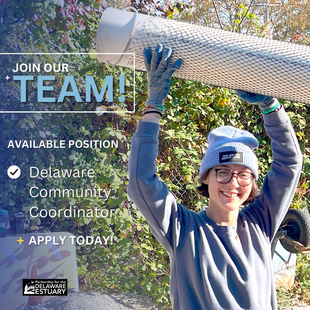PDE has a job opening! We are looking for a top-notch Delaware Community Coordinator. Want more information about this job and how to apply? Visit: delawareestuary.org/home/careers-2/.
Looking forward to hearing from you!
#jobopening #JoinOurTeam #EnvironmentalJobs