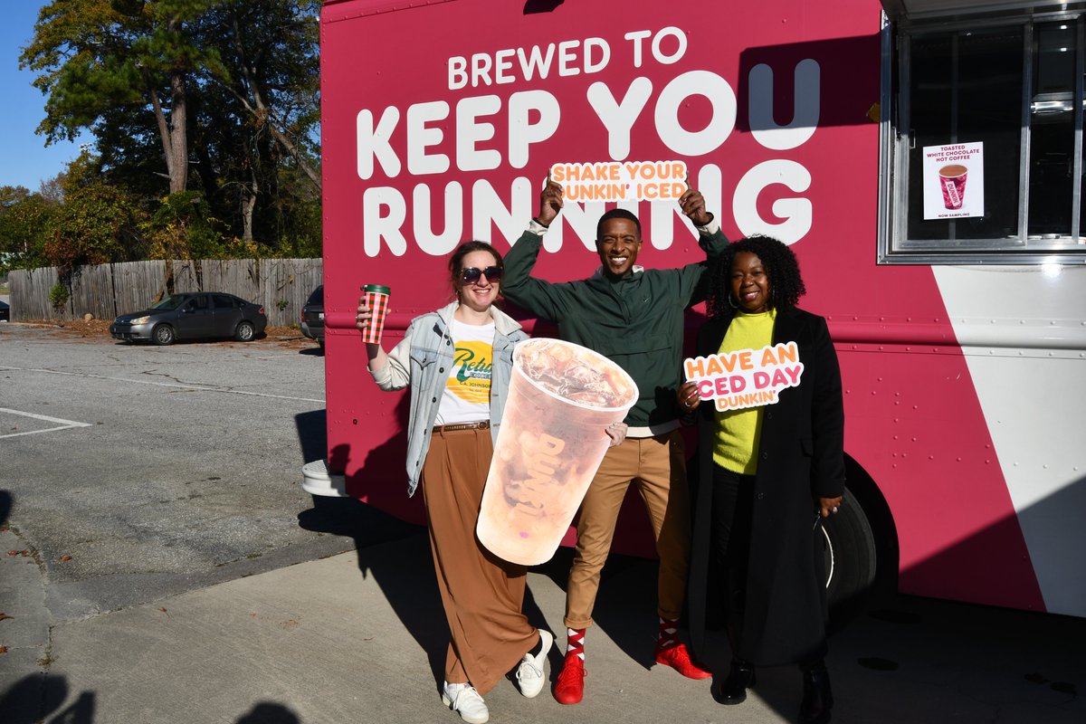 CAJHornets's tweet photo. What a great day to enjoy a @dunkindonuts break. Today, C.A. Johnson H.S. students, faculty, and staff are enjoying a break from testing. Sending thanks to the #dunkincruiser. https://t.co/khxPXWQi4x