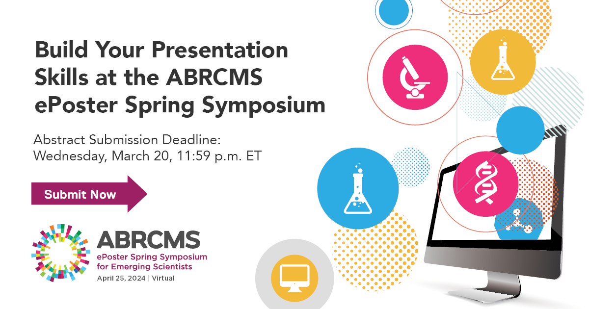 Are you a high school, community college or undergraduate freshman student? Here’s your chance to stand out on your college and future grad school applications by presenting your research at the ABRCMS ePoster Spring Symposium. asm.social/1C4