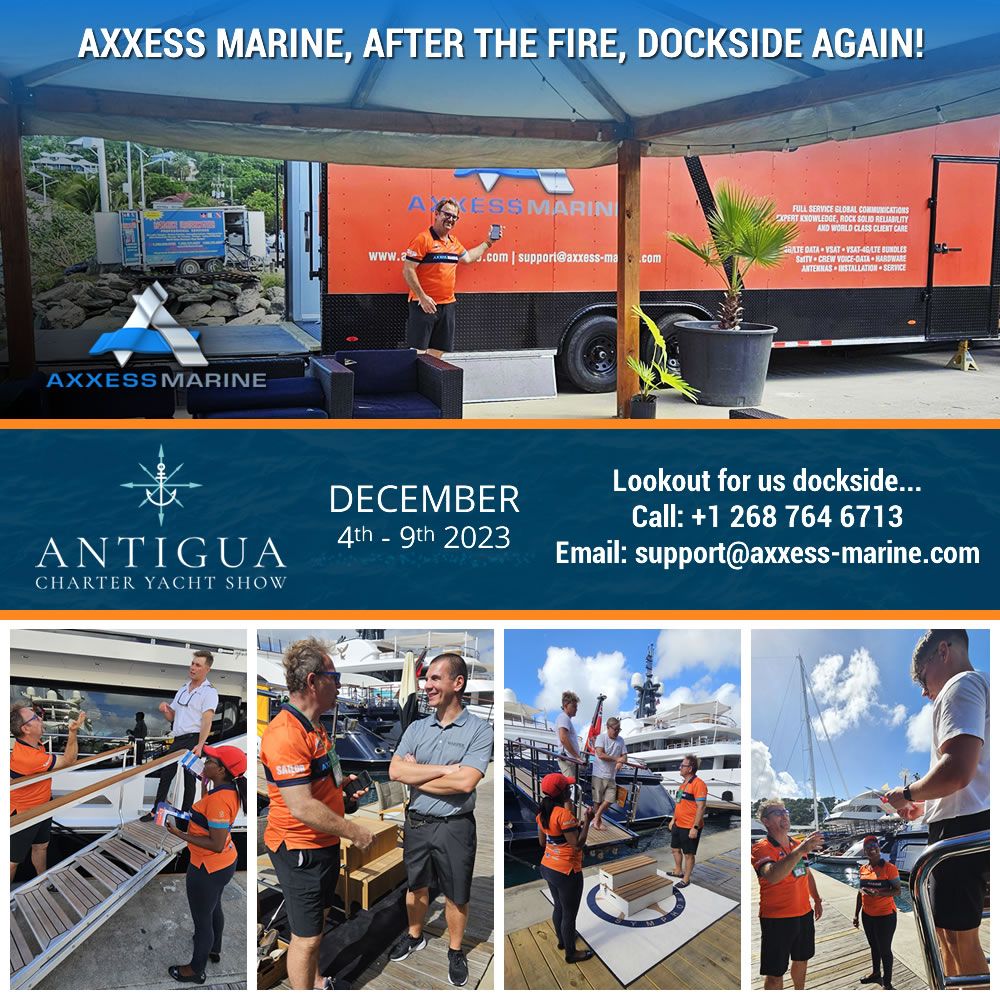 Great to see the Axxess Marine Antigua team dockside again during the Antigua Charter Yacht Show 2023. We'll be based there throughout the event, and the whole winter season.

Learn More: axxess-marine.com/news/axxess-ma… 

#axxessmarine #axxesscare #acys #acys2023 #acym