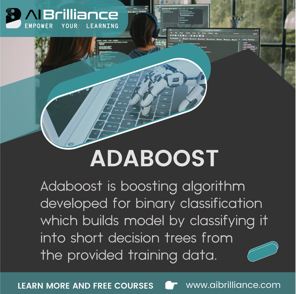 Boosting Up Your Knowledge with AdaBoost! 🚀💡 #AdaBoost #MachineLearning #Algorithms #DataScience #EnsembleLearning #AI #Insights #Algorithm #Data #ML #Innovation  #DataDriven #MLLearning #DataScientists #ModelBoosting #DataAnalysis