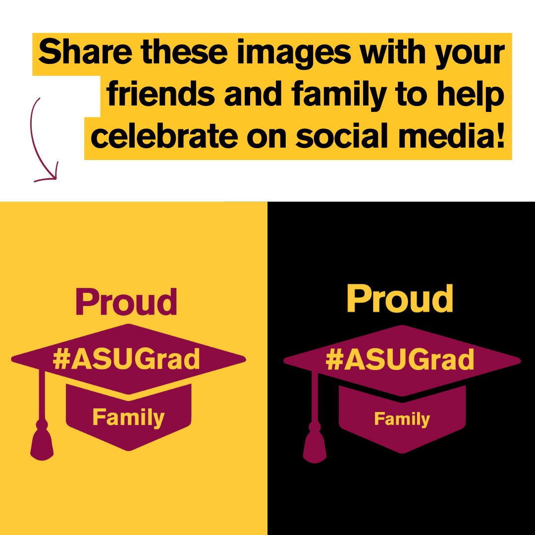 Congratulations, graduates! Celebrate this incredible milestone by utilizing these resources to highlight your accomplishments on social media and Zoom with your loved ones: ow.ly/nGqJ50LZ2UU. Don't forget to use #ASUgrad! 🧑‍🎓🎓