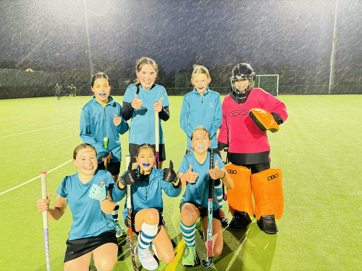 No rain or wind is going to stop our last U13 hockey match of the season! #stillsmiling