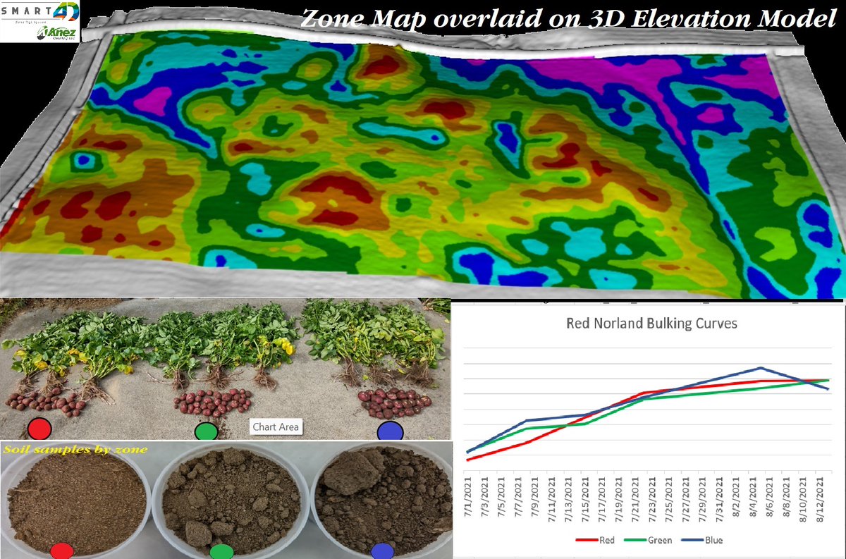 michaeldunnCCA's tweet photo. In 2018, @AnezLlc worked with only 80 acres of #Potato in central MN
Today, we work with ~10,000 acres of potatoes across MN, ND, NE and WY
Our innovative approach to managing #Soil & moisture variability (#SMART4D zone system), has been a major factor in our success story https://t.co/kZzhMBpIDw
