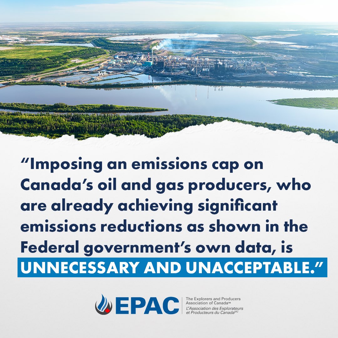 ABDanielleSmith's tweet photo. I stand with the Explorers and Producers Association of Canada  (EPAC) and their statement warning Canadians how the federal government’s new de-facto production cap will severely hurt our economy and raise energy prices for everyone. 

Read their full statement: https://t.co/WX2pXPJYHi