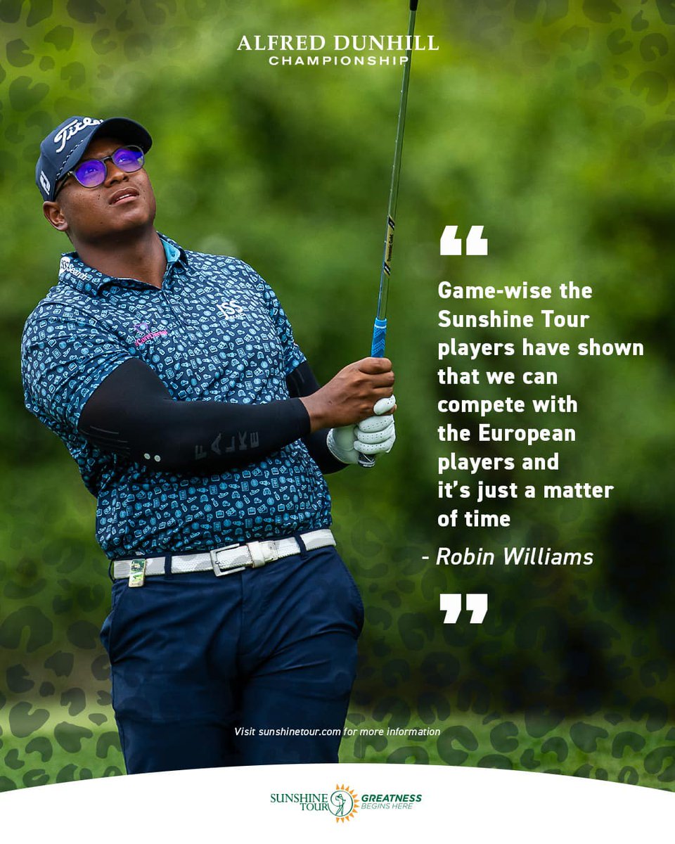 Leading #FortressRookieOfTheYear player and clubhouse leader, Robin Williams is not phased by the  occasion and believes it’s only a matter of time until the next victory.  
#ADC2023 | #AlfredDunhillChamps | #GreatnessBeginsHere | #SunshineTour

— at Leopard Creek Golf Club.