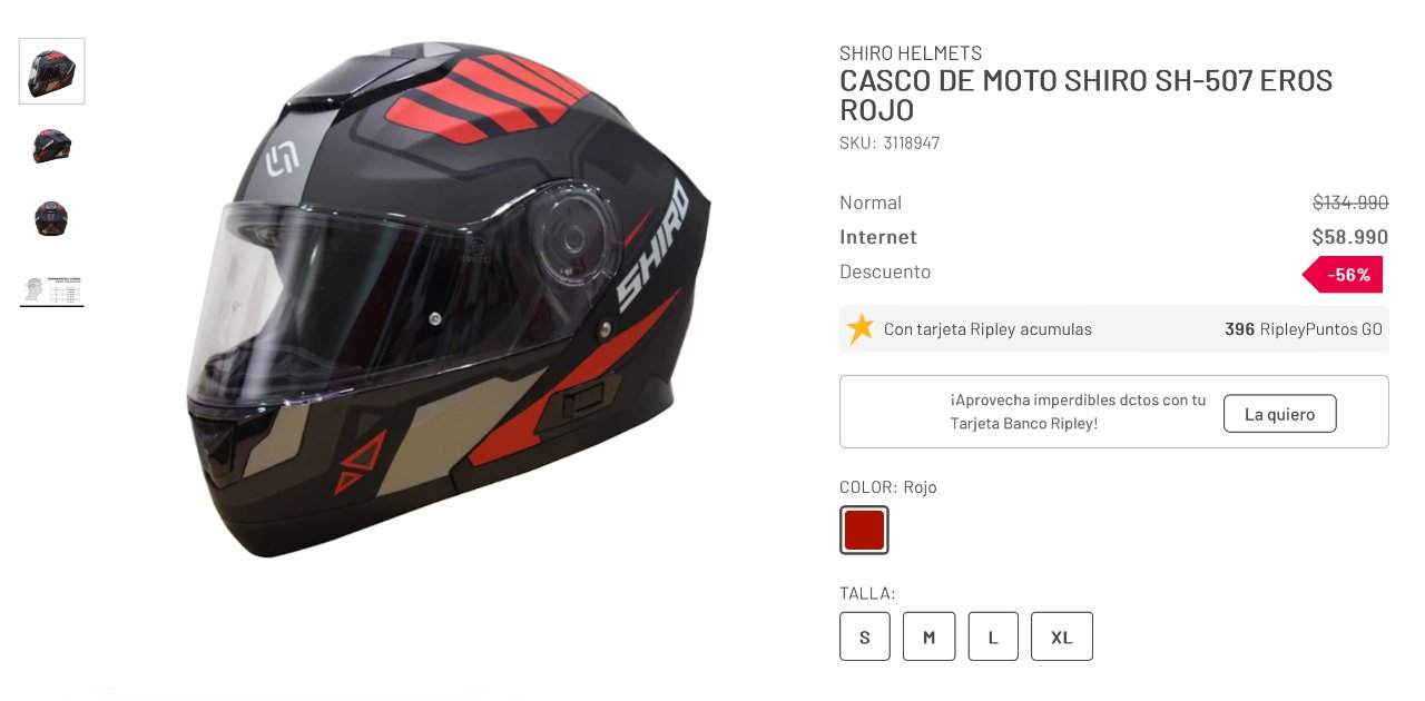 Ripley casco moto hot sale