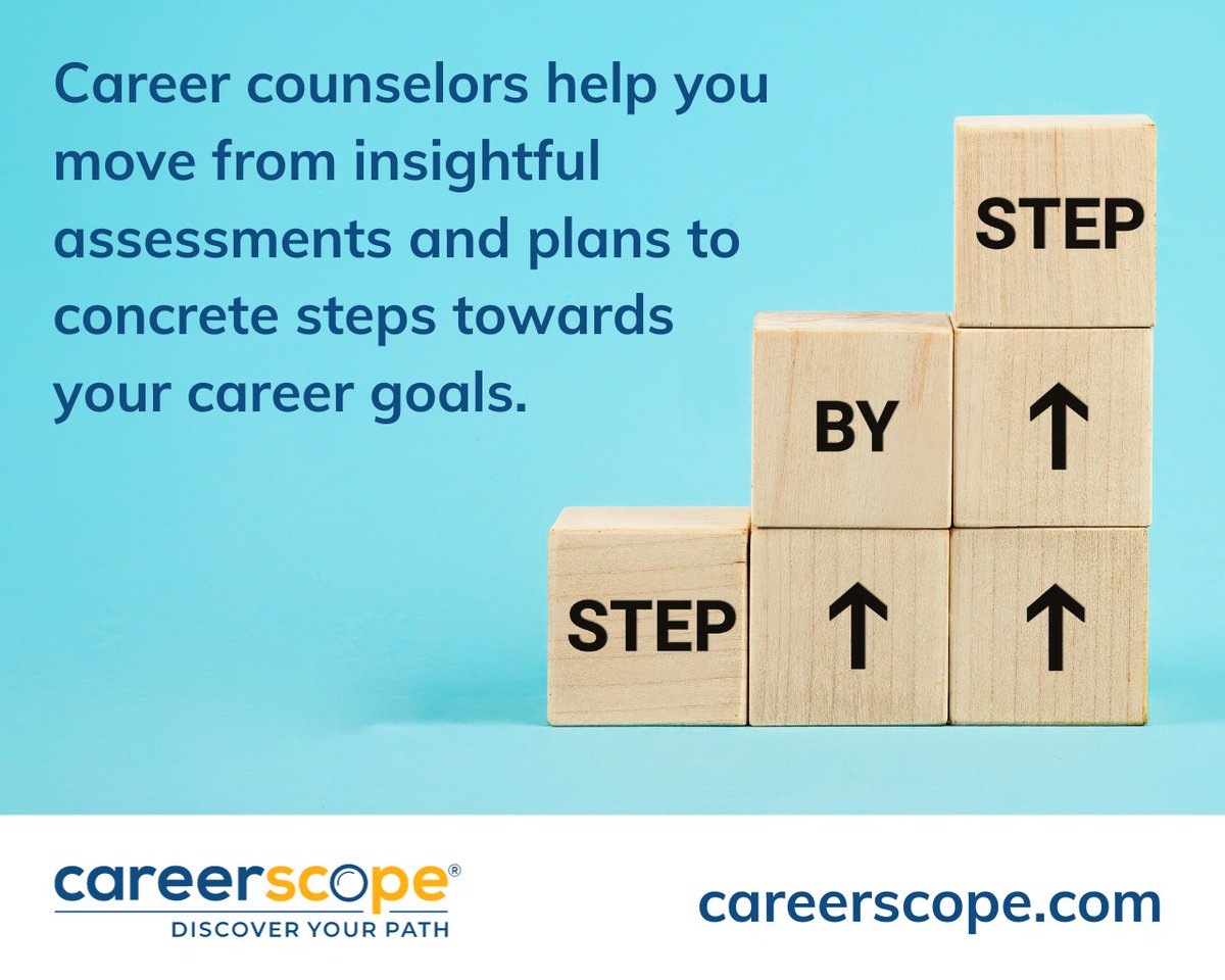 CareerScope's tweet photo. Effective career planning isn't complete without action. Career counselors help their clients begin with the CareerScope assessment to planning concrete steps towards their client's career goals. Learn how: https://t.co/zZBKSJ0lLU #CareerActionPlan #careerscope https://t.co/yiMYGcXbqy
