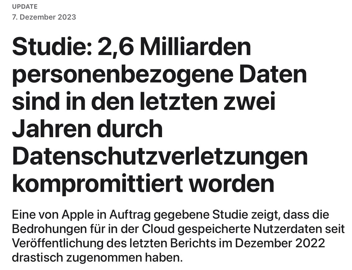 Apple hat heute eine unabhängige Studie von Professor Dr. Stuart Madnick vom MIT veröffentlicht, die eindeutig belegt, dass Datenmissbrauch zu einer Epidemie geworden ist, die sensible und persönliche Nutzerdaten auf der ganzen Welt bedroht.‼️
nr.apple.com/DV8E3M0ic9