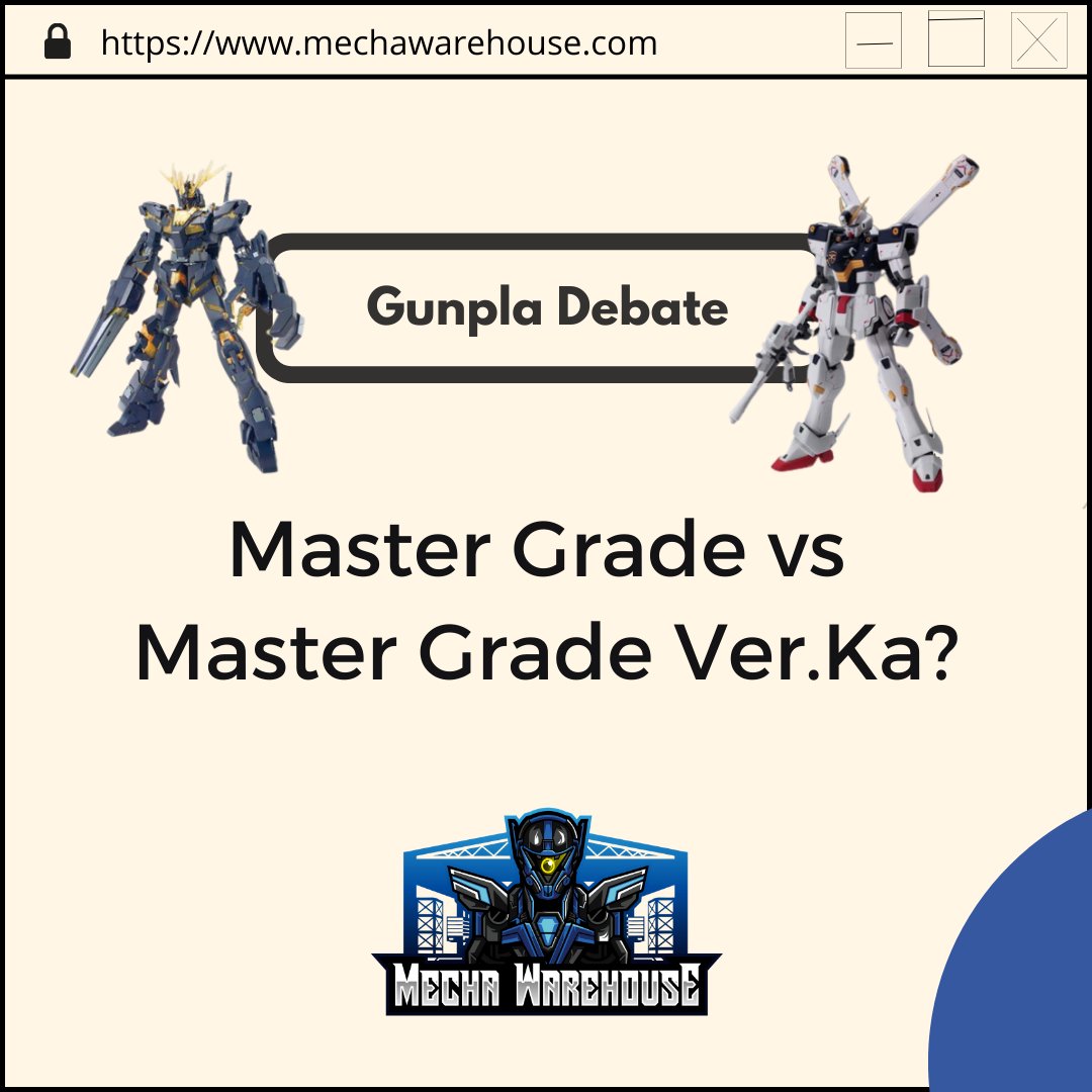 MechaWarehouse's tweet image. Master Grade vs Master Grade Ver.Ka?

#MasterGrade #MGVerKa #MasterGradeVerKa #VerKa #Bandai #MechaWarehouse