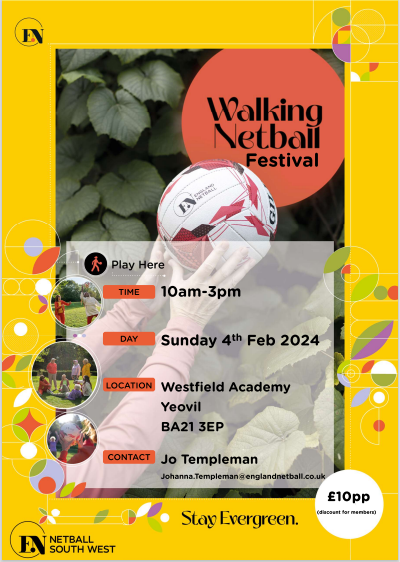 NetballSW's tweet image. Calling all Walking Netballers, don't miss out on our upcoming Walking Netball Festival 🏐

📅 04/02/2024
🕙 10am-3pm
📍 Westfield Academy, Somerset, BA21 3EP
💷 £10pp (discount for NSW members)

For more information contact: johanna.templeman@englandnetball.co.uk

#netballsw