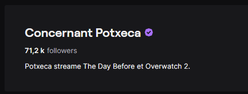 LouKa_OW's tweet photo. Officiellement streamer The Day Before @Potxeca ! https://t.co/R74ZfSu9PZ