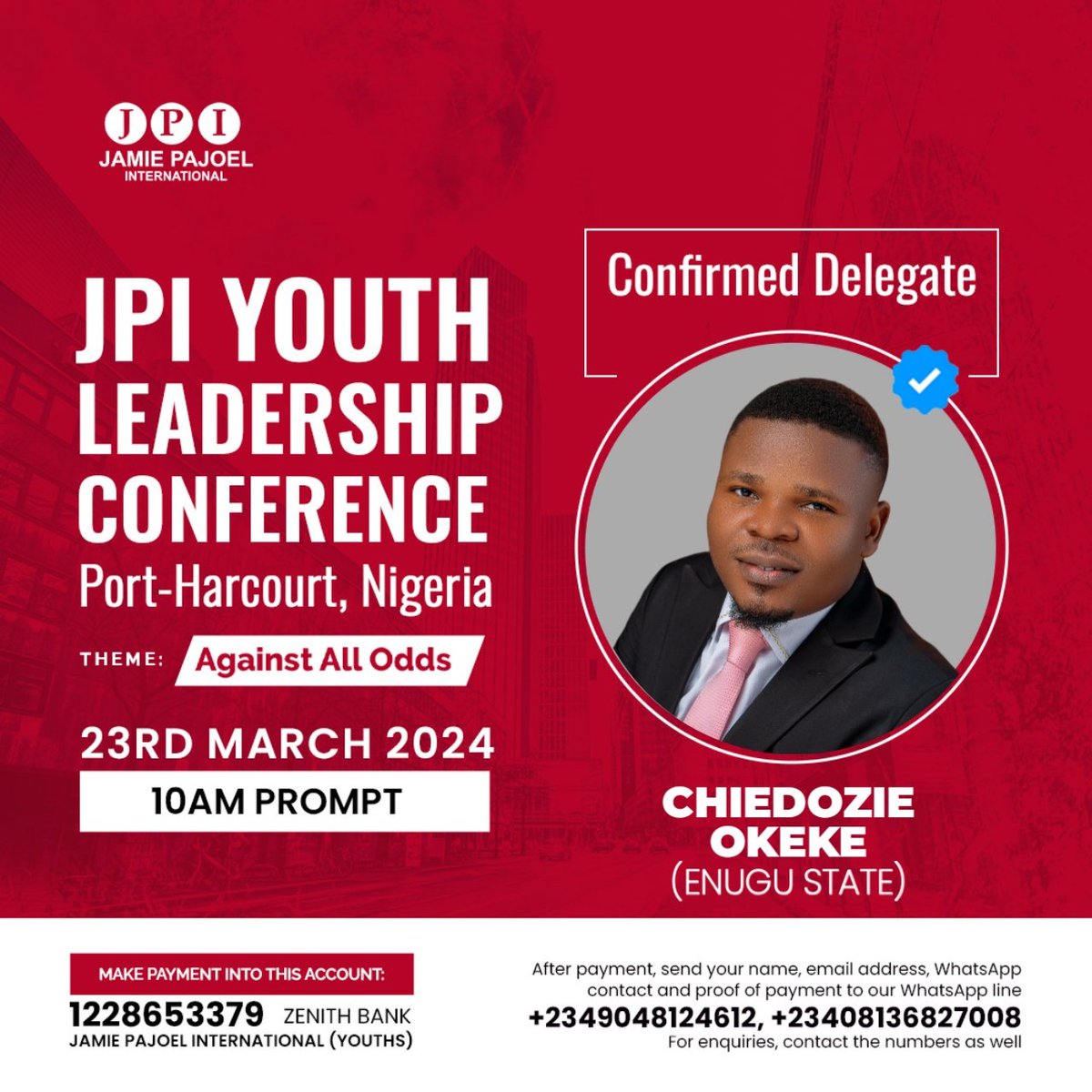 DToothist's tweet image. Being an effective and innovative leader, depends on who you learn from and who you follow. 

Join JPI YOUTH LEADERSHIP CONFERENCE and learn from Excellent people. Details are in the fliers. See you soon.
#jamiepajoeluniversity #YOUTH  @jpunigeria
