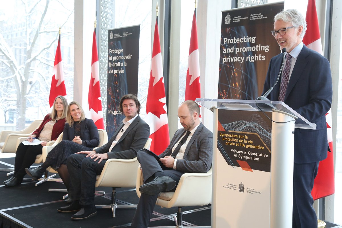 #OPCSymposium Panel 2 on #GenerativeAI Governance, Standards and Regulation includes commentary from <a href="/CIGIonline/">CIGI</a> <a href="/shull_aaron/">Aaron Shull</a>, <a href="/TBS_Canada/">TBS Canada</a> <a href="/k_beckles/">Kara Beckles</a>, #IAPP <a href="/AshleyCasovan/">Ashley Casovan</a>,
and <a href="/isostandards/">ISO</a> AI expert <a href="/tolebrun/">Tom Lebrun</a>.