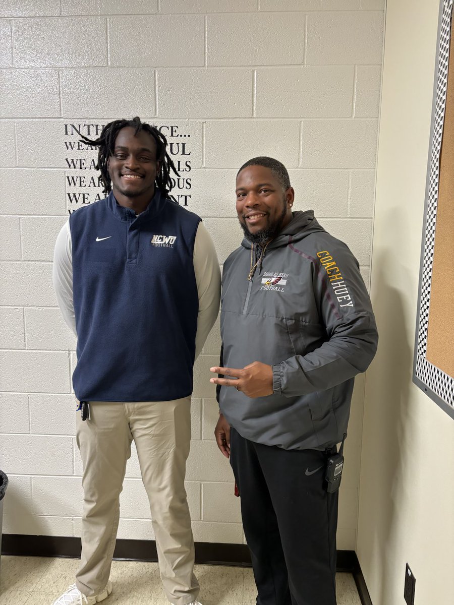 Douglas Byrd Football (@dbyrd_football) on Twitter photo We appreciate <a href="/Aeonblake12/">Aeon A Blake</a> and <a href="/NCWesleyanFB/">NC Wesleyan Football</a> for coming to the nest and checking in on our student/athletes. #stillchangingthemindset We appreciate <a href="/Aeonblake12/">Aeon A Blake</a> and <a href="/NCWesleyanFB/">NC Wesleyan Football</a> for coming to the nest and checking in on our student/athletes. #stillchangingthemindset