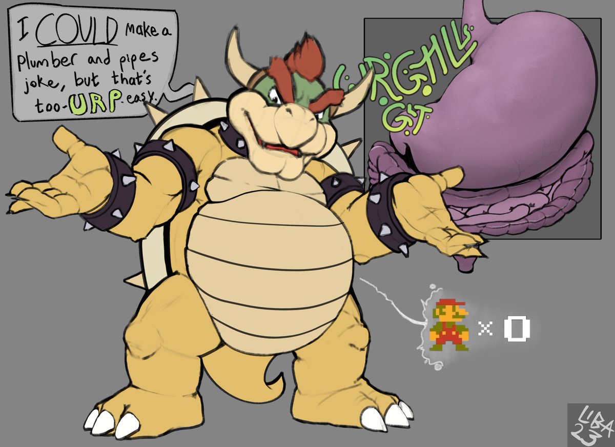 Full stomach and no rival, that's a pretty good combo deal he got. Some more Bowser content that takes place a few hours after my last piece