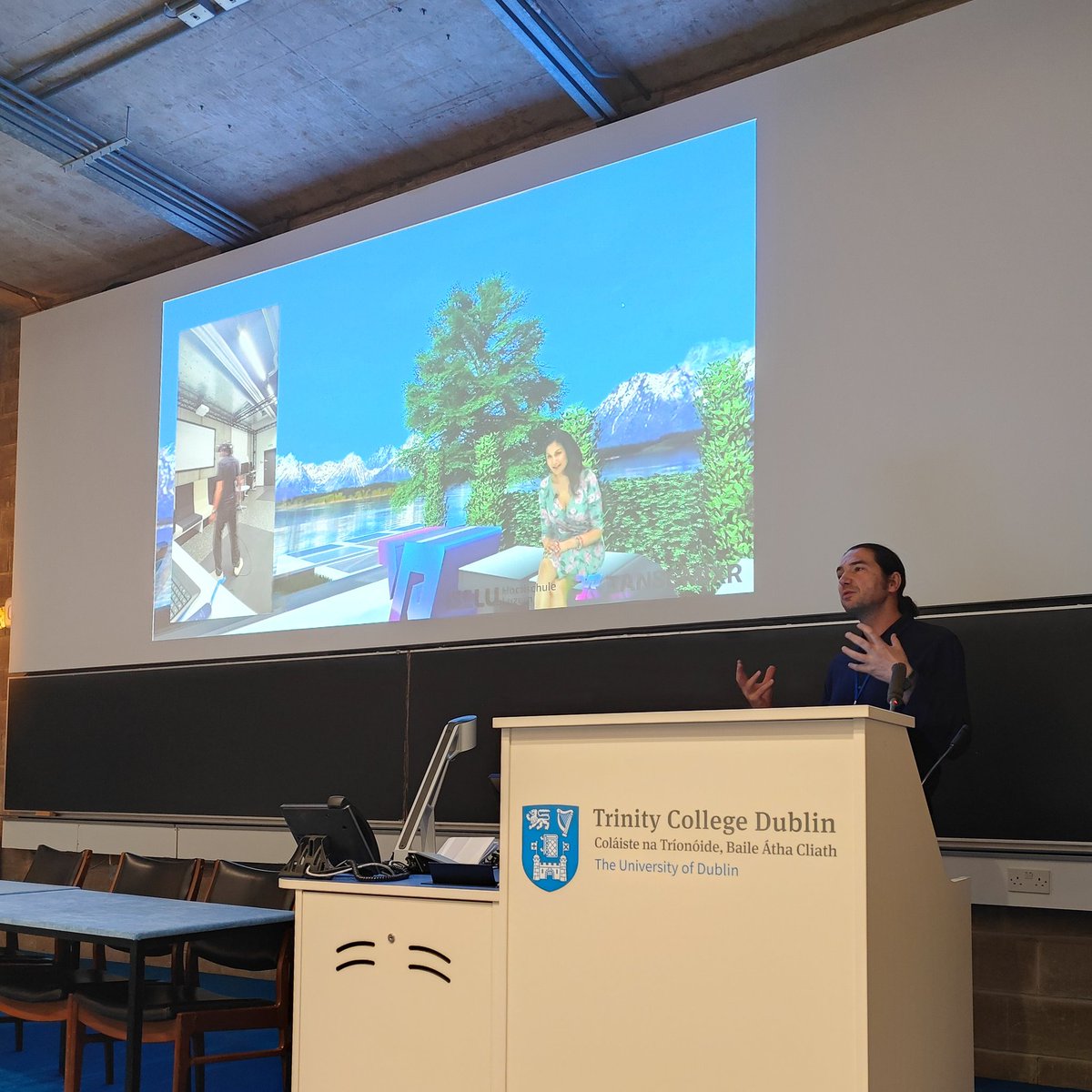 Gareth W. Young 🏴🇮🇪 (@young_gareth) on Twitter photo <a href="/DrSmolic/">Aljosa Smolic</a>'s keynote for the second day of <a href="/icat_egve/">ICAT-EGVE</a> 2023 conference at <a href="/tcddublinscss/">School of Computer Science and Statistics, TCD</a> highlighting important research in volumetric video and digital reconstruction technologies being applied by <a href="/TRANSMIXR/">TRANSMIXR</a> <a href="/DrSmolic/">Aljosa Smolic</a>'s keynote for the second day of <a href="/icat_egve/">ICAT-EGVE</a> 2023 conference at <a href="/tcddublinscss/">School of Computer Science and Statistics, TCD</a> highlighting important research in volumetric video and digital reconstruction technologies being applied by <a href="/TRANSMIXR/">TRANSMIXR</a>