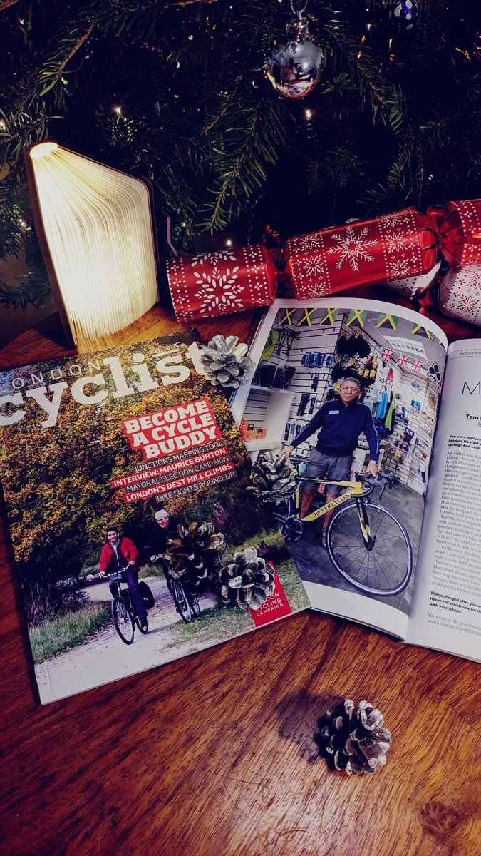 Christmas @London_Cycling magazine ❄️🎁🌲 Get your copy plus a free gift worth £50 of bike lights, a pump or D-lock lcc.org.uk/membership/