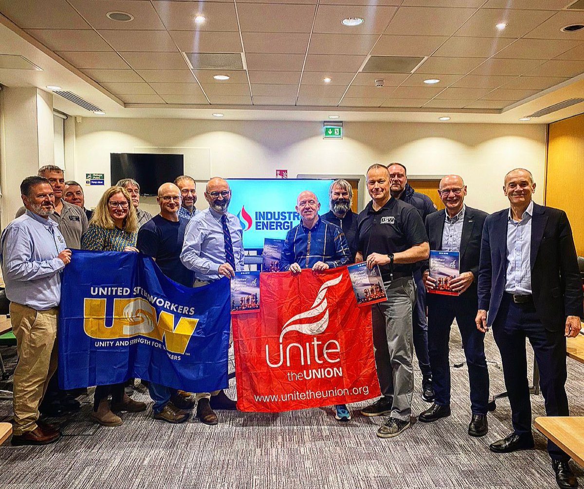 Great meeting today with @steelworkers, @IndustriEnergi & @unitetheunion oil workers to discuss joint work on protecting workers in the oil industry - nothing about us without us!