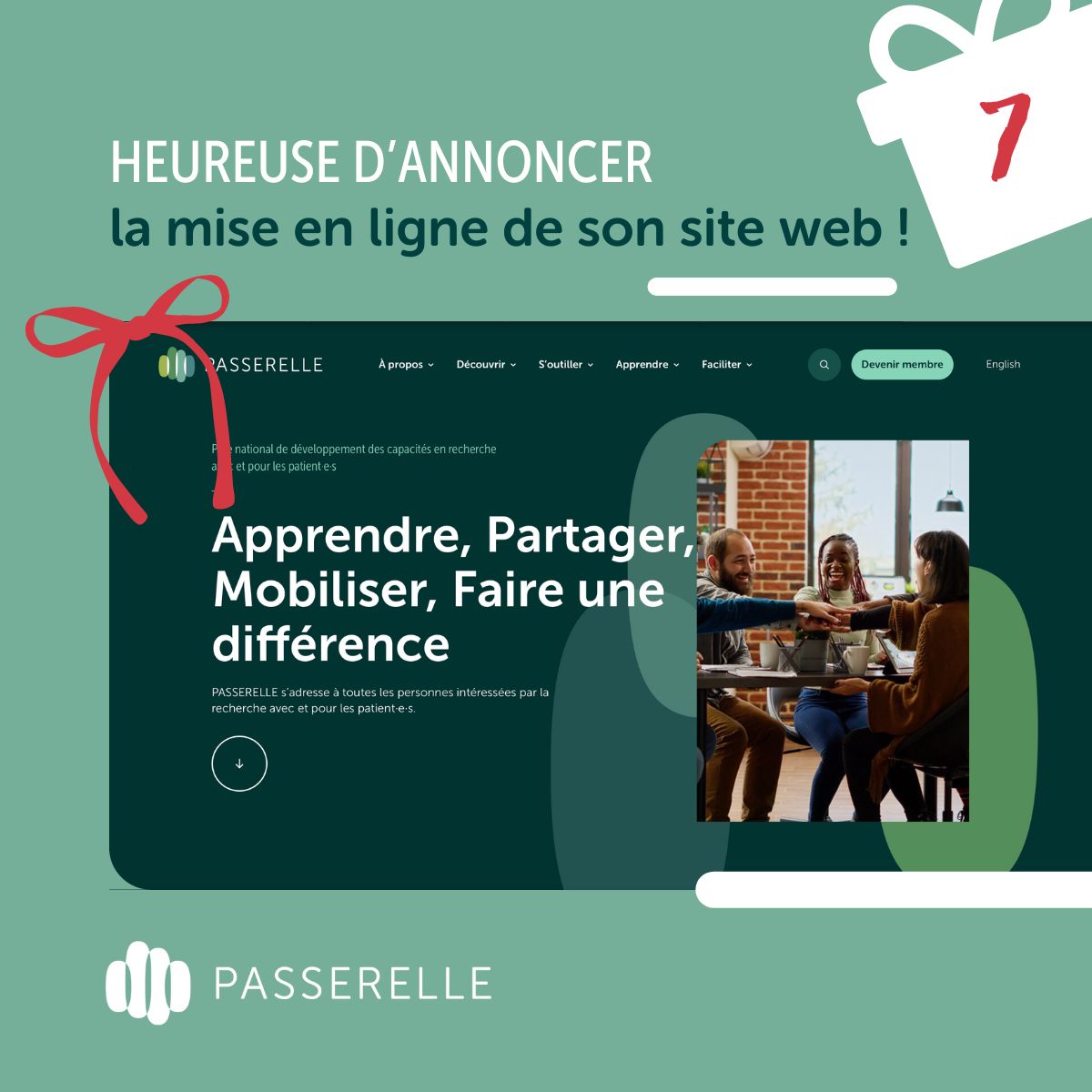 🌐PASSERELLE est heureuse de vous annoncer la mise en ligne de son site web !
💻💌Découvrez notre mission au sein de la recherche avec et pour les patient.e.s et inscrivez-vous à notre infolettre !
Votre avis compte, faites-nous part de vos commentaires👉 passerelle-nte.ca