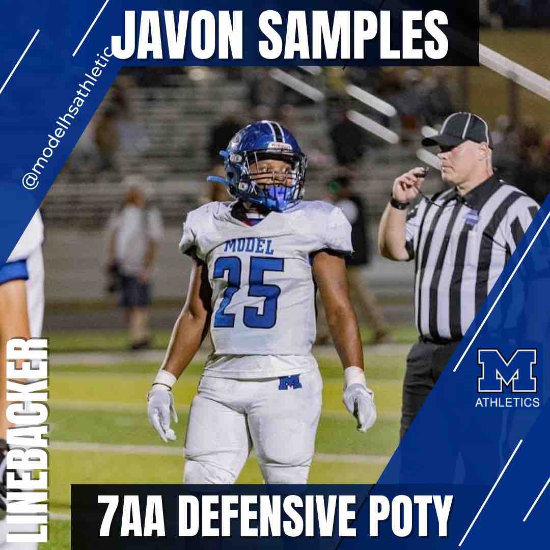 ModelHSAthletic's tweet image. Congratulations to these football players who made the All Region defensive team and were a big part of the teams’ successful year. 😈🔱💙🤍🖤
#hornsup 
#forksup