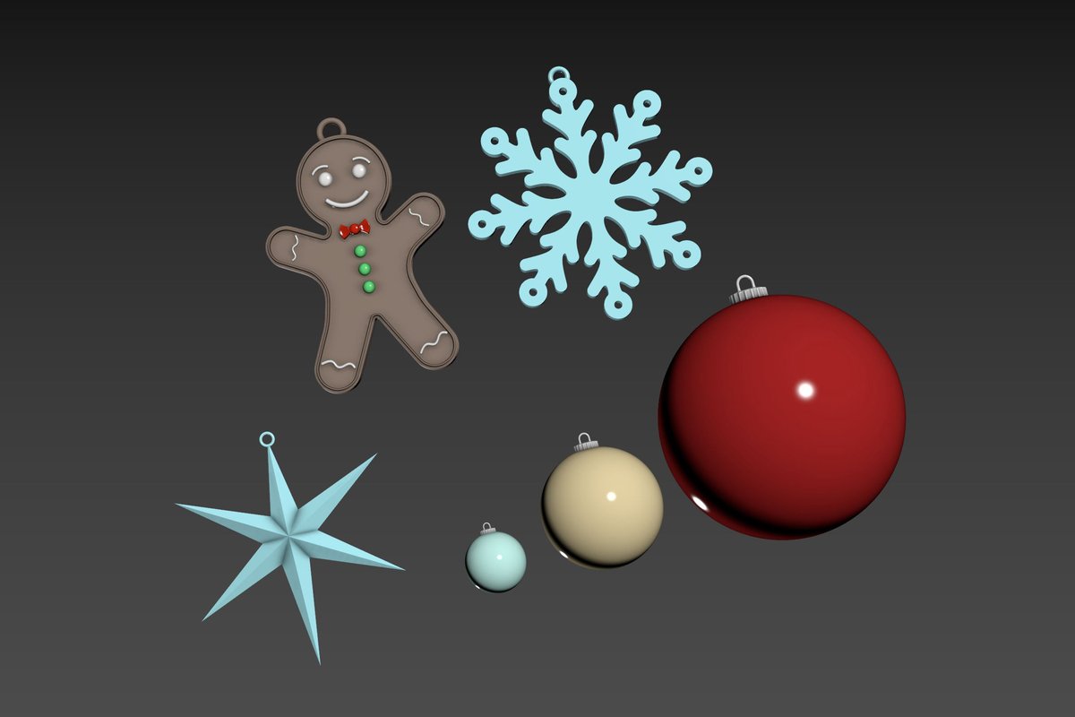 The holidays are here and what better way to start them off with your friends and loved ones than to 3D Print and Paint your own Christmas ornaments? 

Check them out and a variety of other prints at creative forge!

creativeforge.co/downloads/prin…

#3dprinting #3dprints #3dmodeling