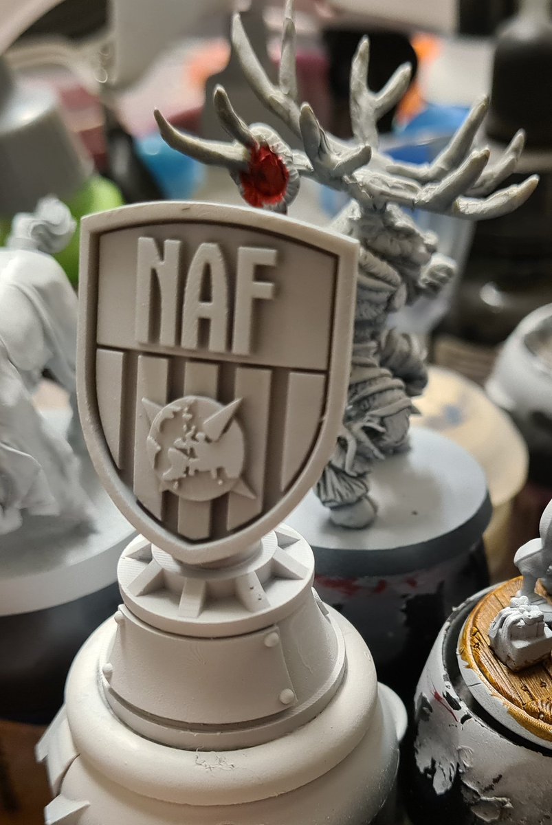 First hobby time in a while.
Got my airbrush out and undercoated a few models and a <a href="/OfficialNAF/">The NAF</a> trophy. I won the other weekend
<a href="/HeresyMinis/">Heresy Miniatures</a> #l72miniatures
#bloodbowl #NAF #TashBash