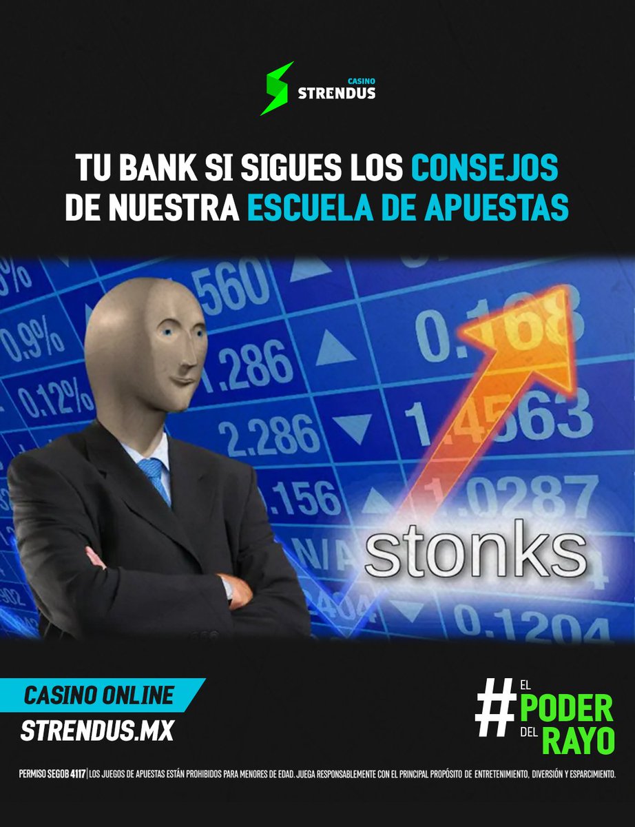 StrendusOficial's tweet photo. ¡A mejorar! Tu #bank podría verse mucho mejor rápidamente. ¡Juega con responsabilidad y siente #ElPoderDelRayo ⚡ https://t.co/h4F1oFaigm https://t.co/VUyQTQD0wQ