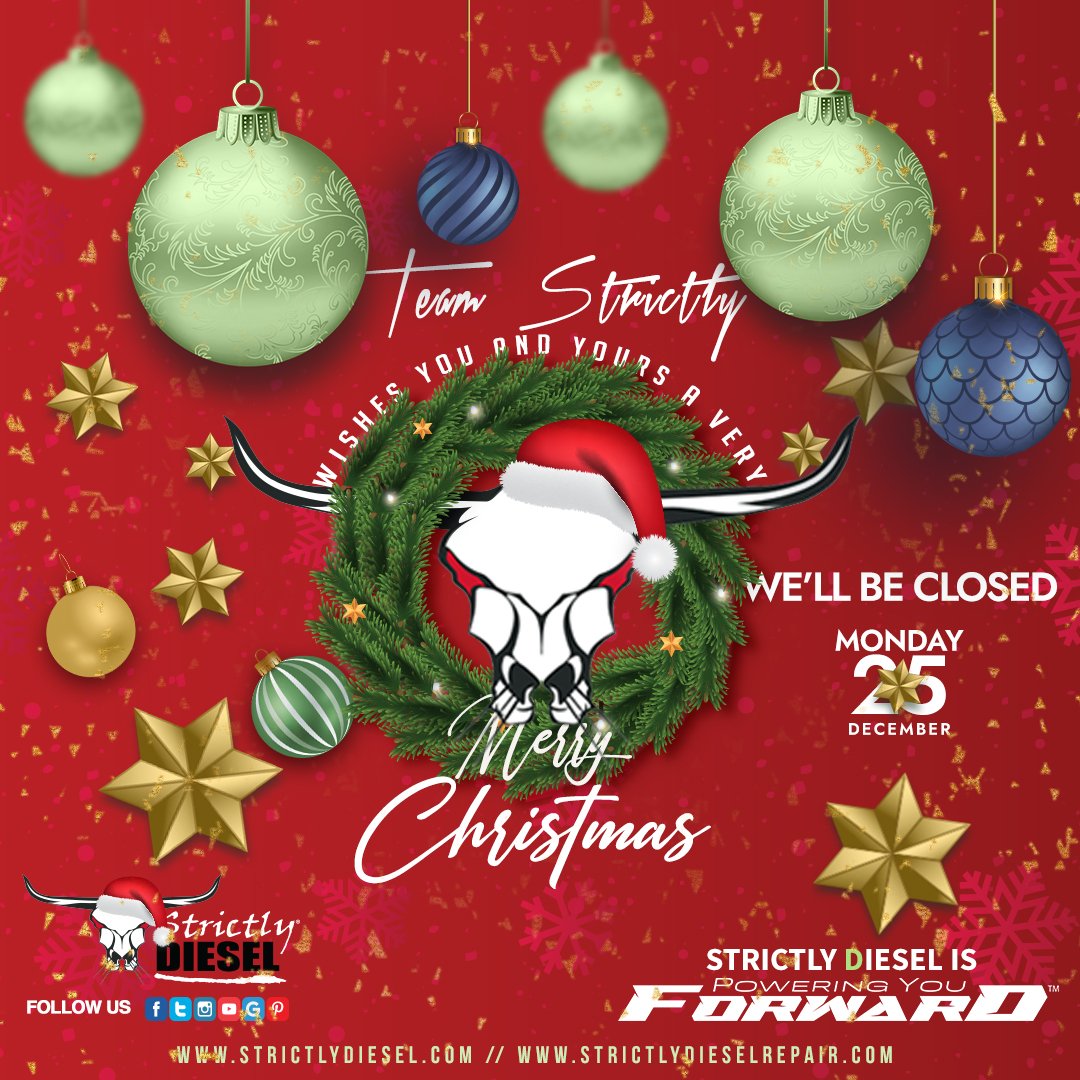 StrictlyDiesel2's tweet photo. We Wish you all a truckload of Christmas joy and a dash of diesel cheer! May your engines rev with the holiday spirit! Sleigh through our e-commerce store for top-notch diesel truck parts and ensure your ride stays merry and bright. https://t.co/GKh7Pv7ian https://t.co/xqtltmmTWG
