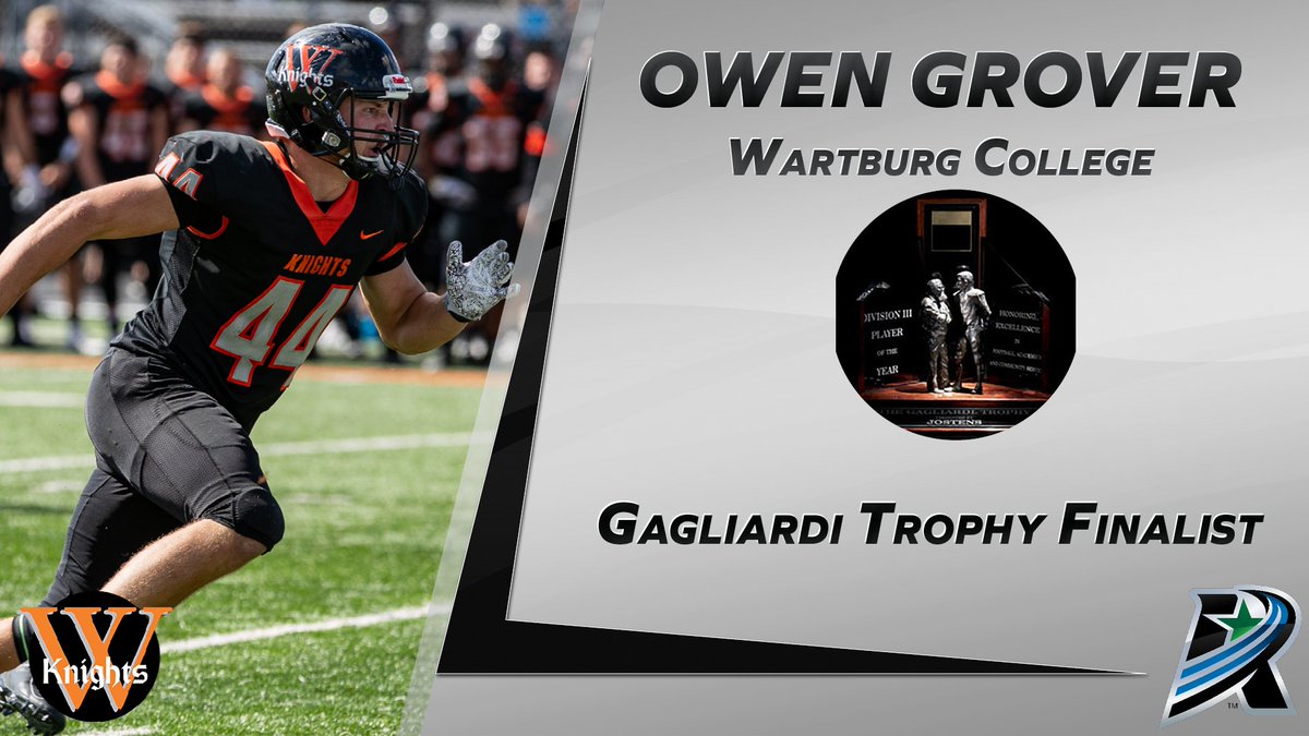 AmerRiversConf's tweet photo. 🏈: @WartburgKnights Owen Grover Named Finalist for Gagliardi Trophy!

#rollriversFB

📰: https://t.co/7NbnoretrU https://t.co/I0mFnwIRXz