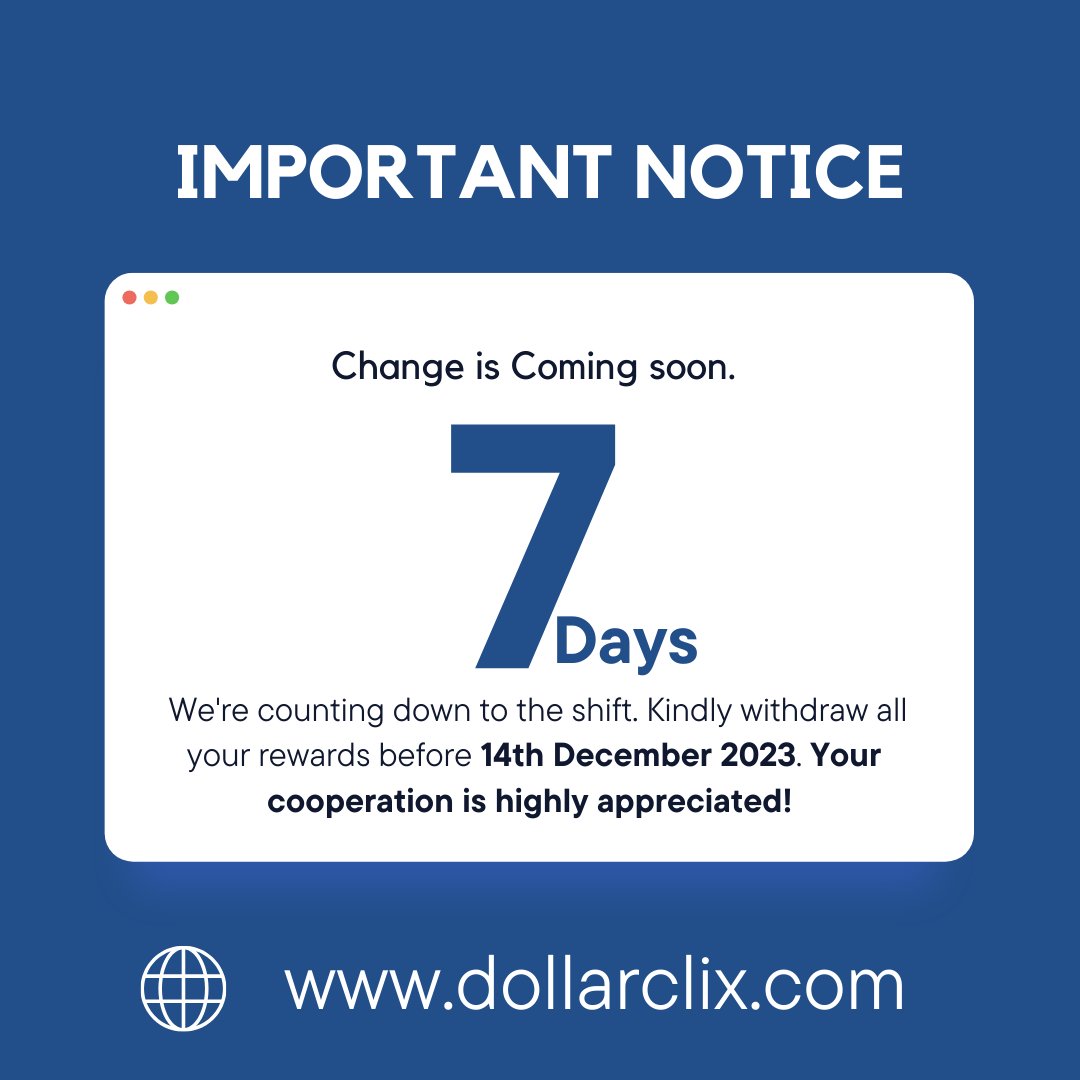 We're counting down to the shift. Kindly withdraw all your rewards before 14th December 2023. Your cooperation is highly appreciated!
#Paidsurveys