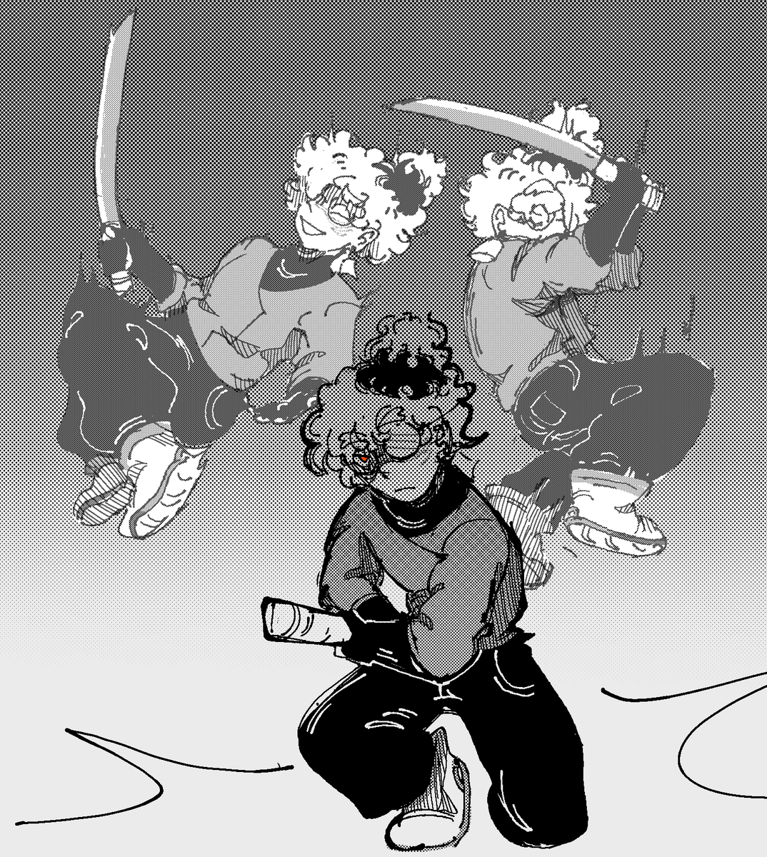 axollotchi_arts's tweet photo. "Aí muito feio fazer clones de fogo"

Eu sendo horroroso:
#ContosSobrenaturaisRPG https://t.co/VqLlwtyayA