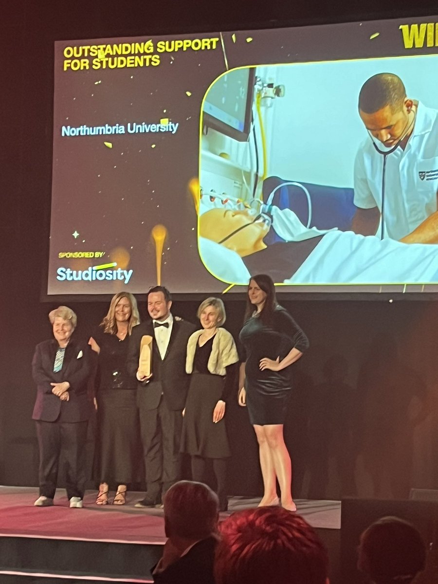 Our winning streak continues! Congratulations to @NorthumbriaUni nursing & midwifery colleagues on winning THE award for Outstanding Support for Students.