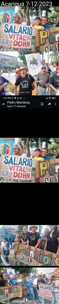 #7Dic en Acarigua, Portuguesa y toda Venezuela seguimos en la calle protestando, estamos sin gasolina,sin luz,sin Aguinaldos,sin salarios acordé al 91,con una pension miserable de 130 Bs y para exigir al gobierno que cumpla con la Declaración Universal De Los Derechos Humanos
