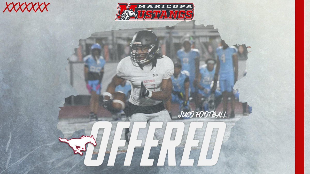 After a great conversation with @MM_CoachMonson, I am blessed to have received an offer to the Maricopa Mustangs! <a href="/coachjgoodloe/">Coach Goodloe 🏴‍☠️</a> <a href="/CoachPerrone/">Coach Perrone (My Recruits)</a> <a href="/JUSTCHILLY/">Just Chilly</a> <a href="/donovanjmcnabb/">Donovan McNabb</a> <a href="/PHathleticsaz/">Paradise Honors Athletics</a>