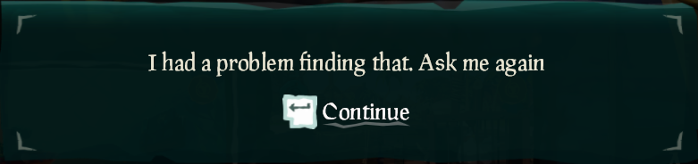 Vanni_exe's tweet photo. Love the new error message. Especially the 27th time I see it. @SeaOfThieves #brokenupdate https://t.co/SlgtE7r98v