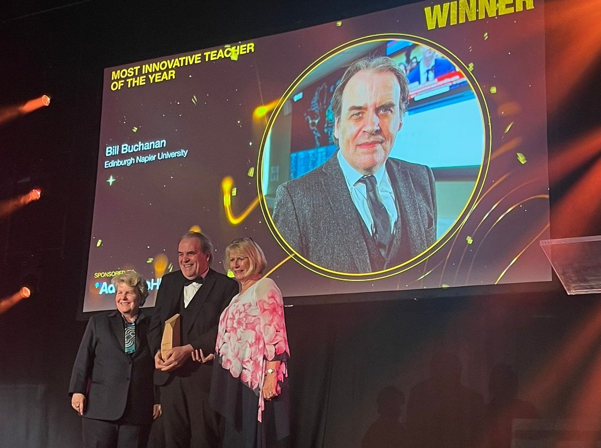@covcampus Most Innovative Teacher of the Year #THEAwards is @billatnapier @EdinburghNapier, who wowed the judges with his curriculum, dynamic external speakers, rapport with his students and promotion of cybersecurity literacy beyond HE. Highly commended to @_Emilie_Edwards @MiddlesexUni