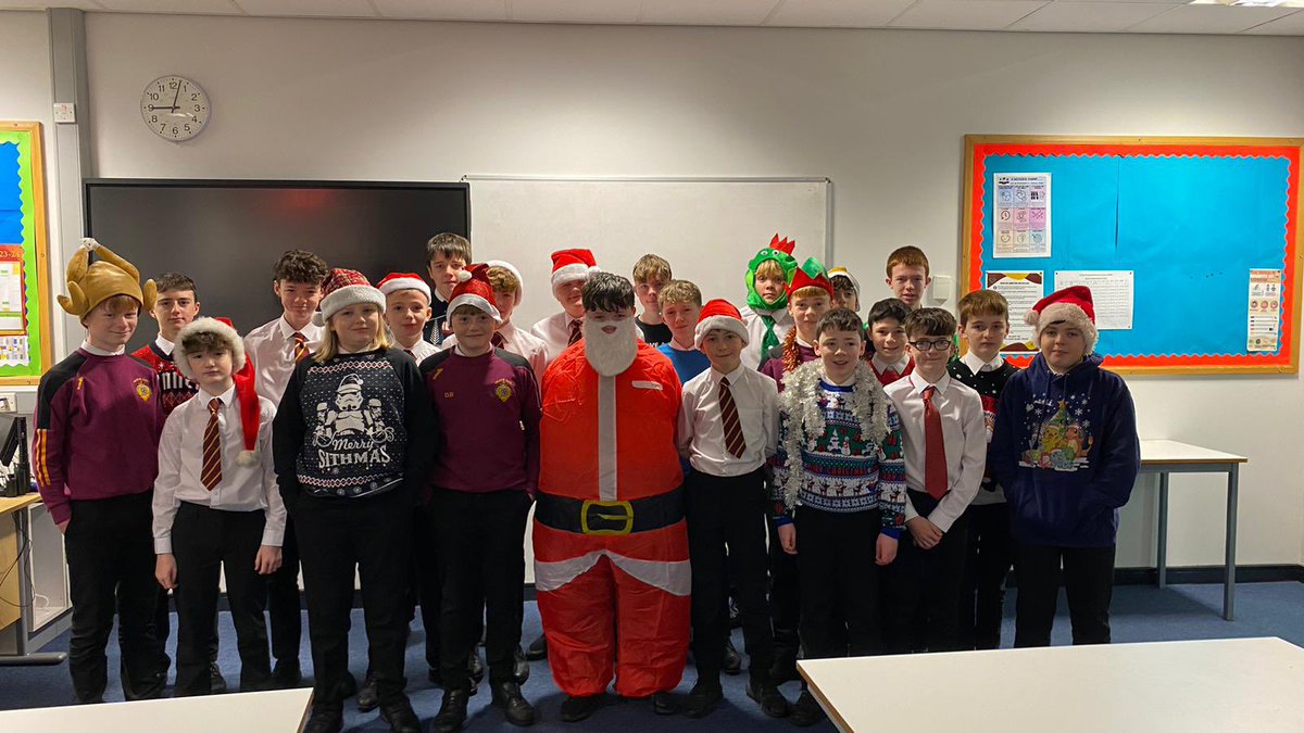 After Santa finished his meet and greet this morning, he visited the lovely boys in 9Q who seemingly have been very good this year, so there will be lots of nice presents coming their way!! 🎄