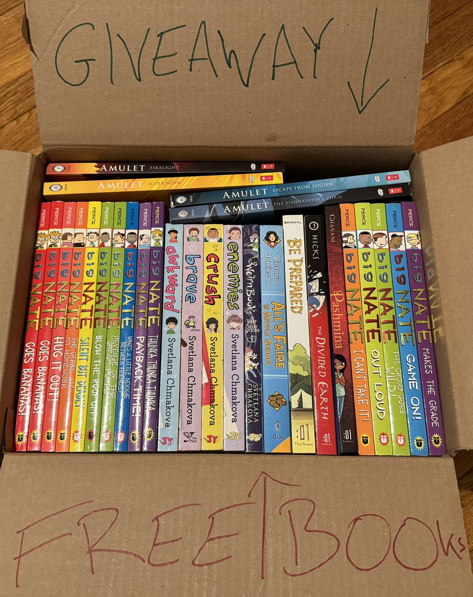 Teachers, librarians, educators, parents, &amp; readers! It’s #giveaway time! I need to find these 28 graphic novels &amp; comic collections a new home!

Follow, ❤️, RT/QT and/or Comment+Tag a friend to enter for a chance to add these books 📚 to your collection! Winner selected 12/11.