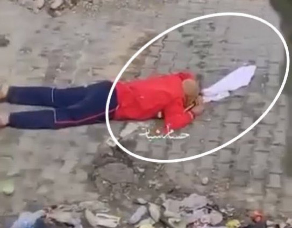 Israeli soldiers just MURDERED a civilian holding a PEACE FLAG and his kids.

Israel is a terrorist state!🇮🇱