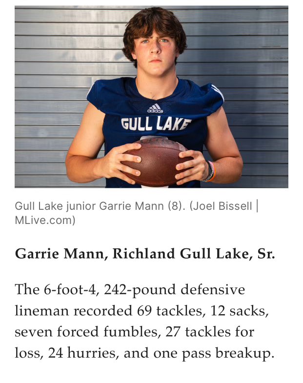 GarrieMann3rd's tweet photo. Blessed to be AP All-State across all D3/D4!! https://t.co/s2DjVIPswD