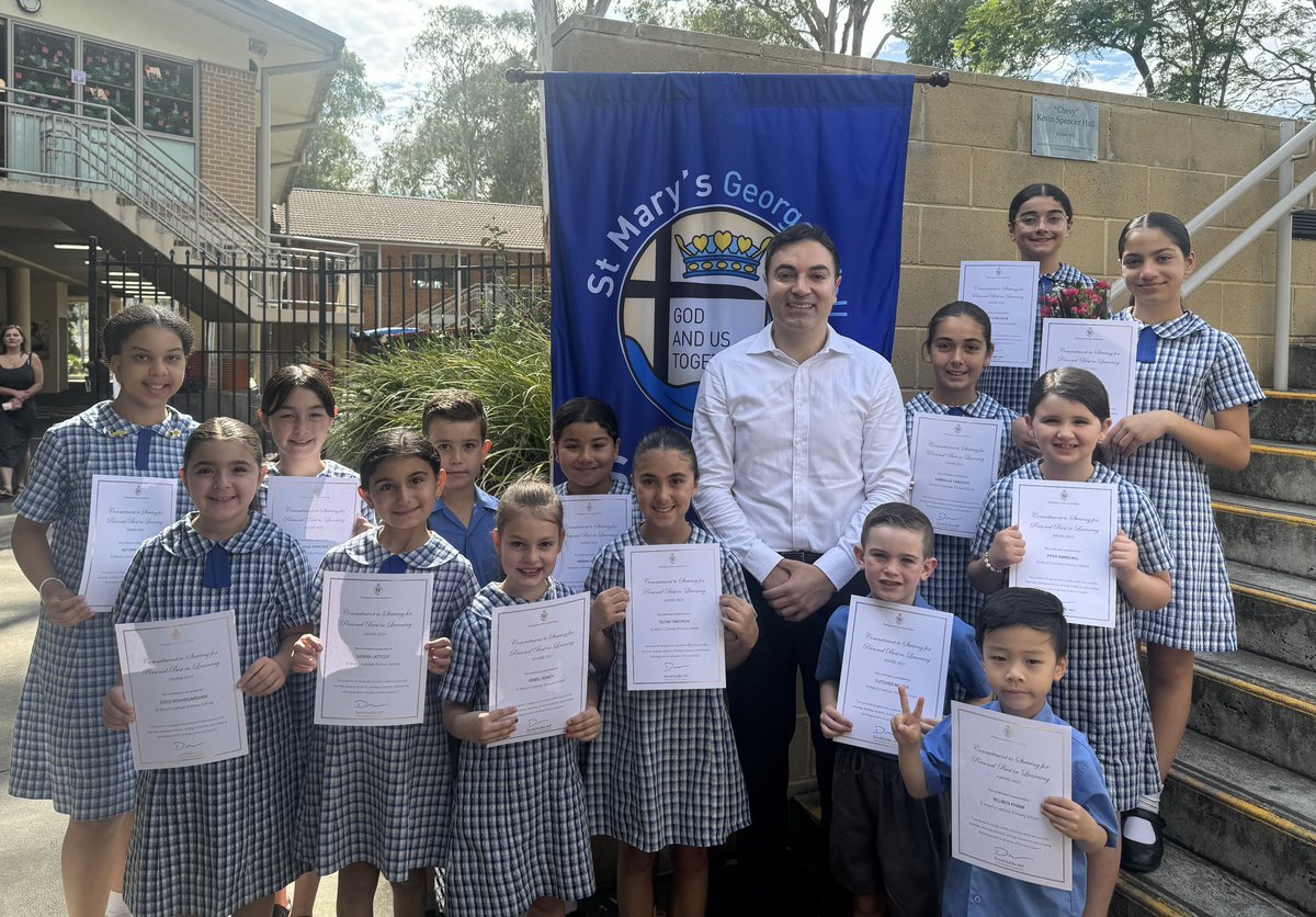 Congrats to all the “Commitment to Striving for Personal Best in Learning” Award recipients today at St Mary’s Georges Hall.