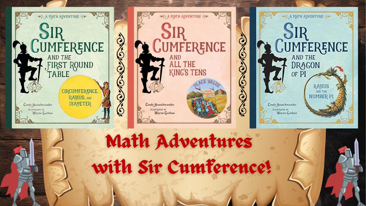 bn_classwork's tweet image. #STEMThursday Let’s go on a Math Adventure with Sir Cumference! King Arthur and his court need help solving math riddles and puns in this great STEM series. #Mathstem #Mathematics #iTeachmath