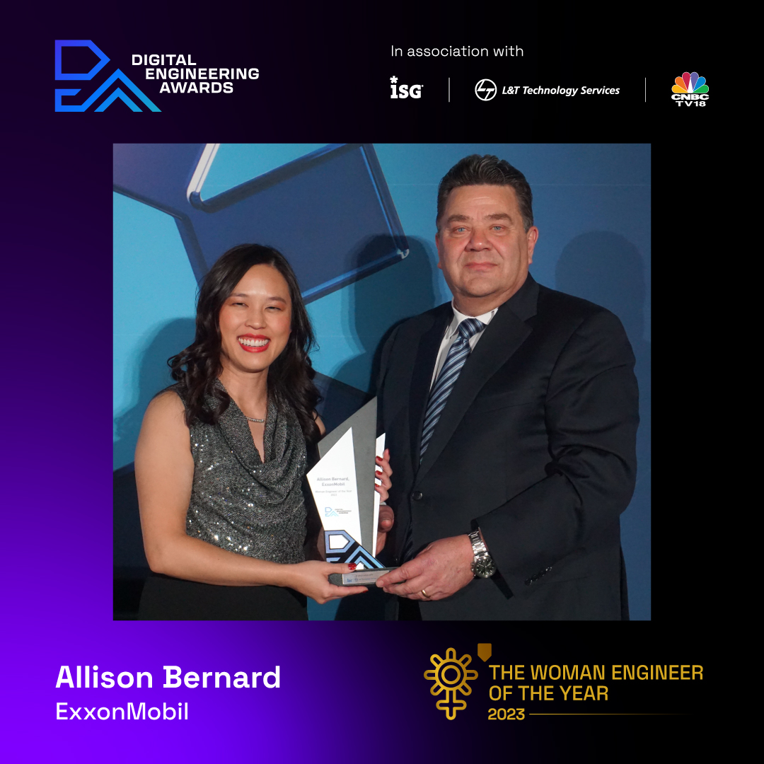 DEAwardsLive's tweet image. 👋 Please say hello and congratulations to Allison Bernard of ExxonMobil, our Woman Engineer of the Year 2023! 🏆

@exxonmobil #DigitalEngineeringAwards