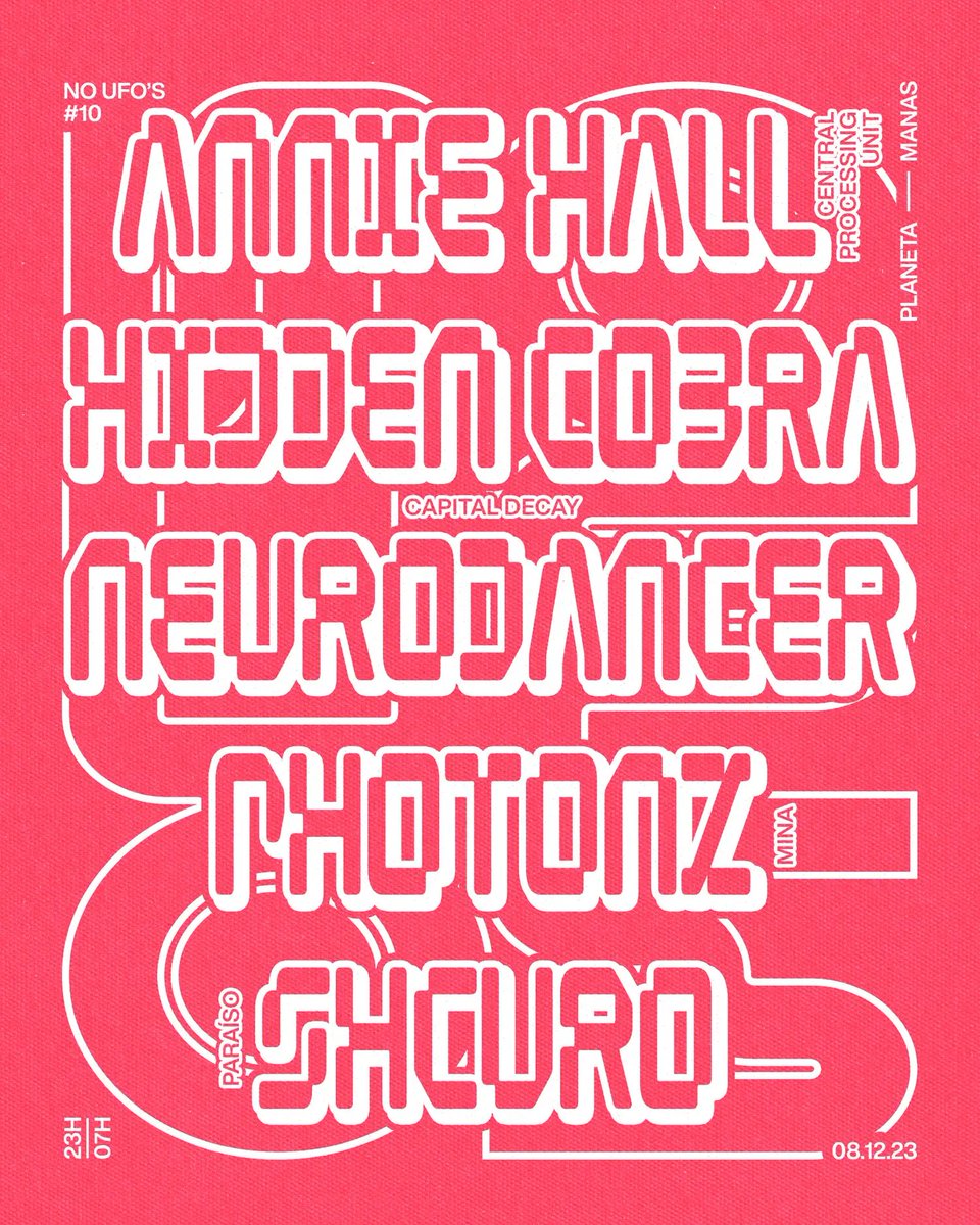 Não acredito que me esqueci da NO UFOs!!! Amanhã há Electro do bom no Planeta Manas com a presença de Annie Hall, es amigues Hidden Cobra (@khovd_ ) &amp; Neurodancer e os patrões <a href="/shcurolvhc/">shcuro</a> e @PhotonzZz !