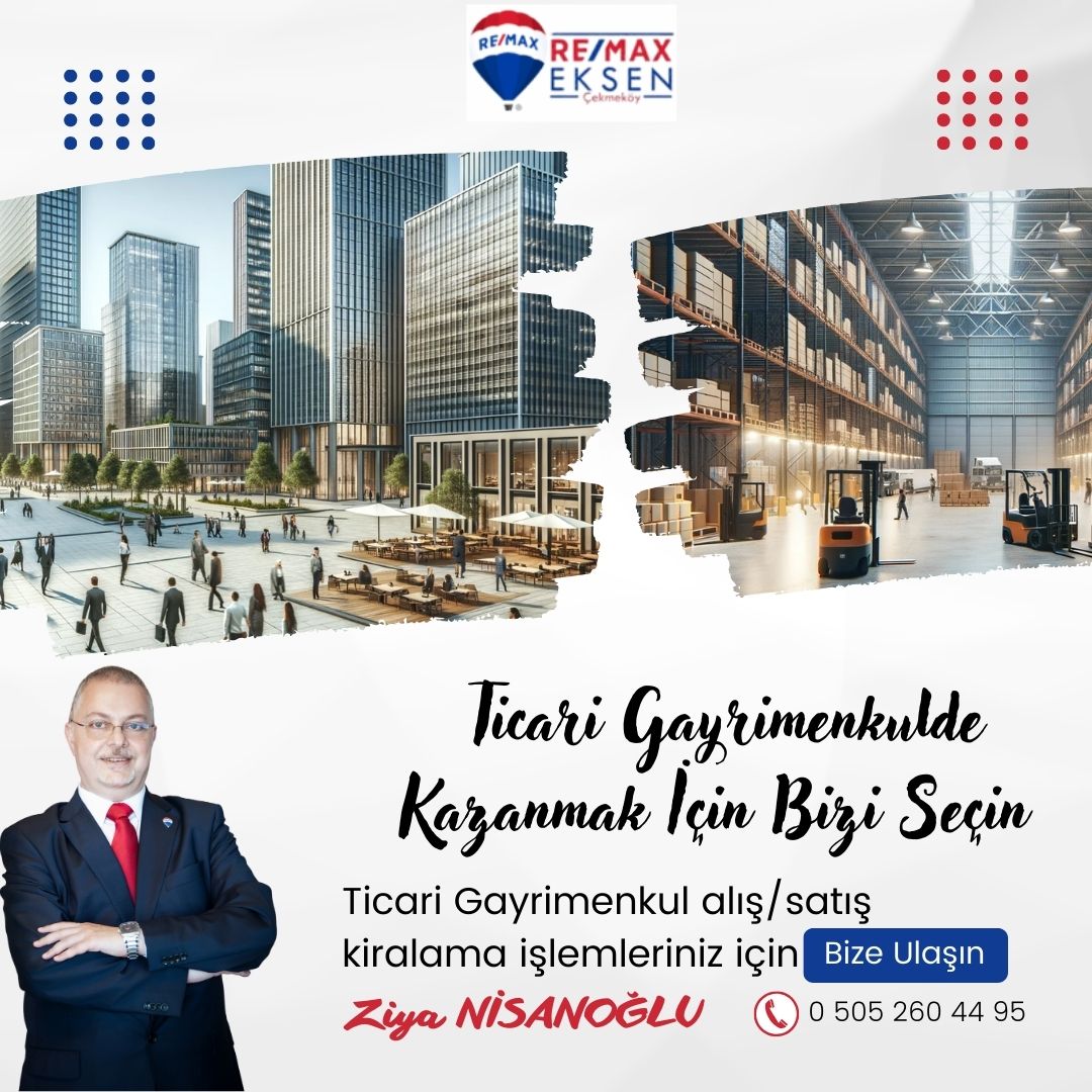Sektördeki zengin deneyimimiz ve piyasadaki güncel bilgiler ile sizlere alım, satım ve kiralama süreçlerinde rehberlik ediyoruz. 

İşinizin büyümesine ve gelişmesine katkıda bulunacak lokasyonları keşfetmek ya da ticari mülklerinizi değerlendirmek için bizimle iletişime geçin.