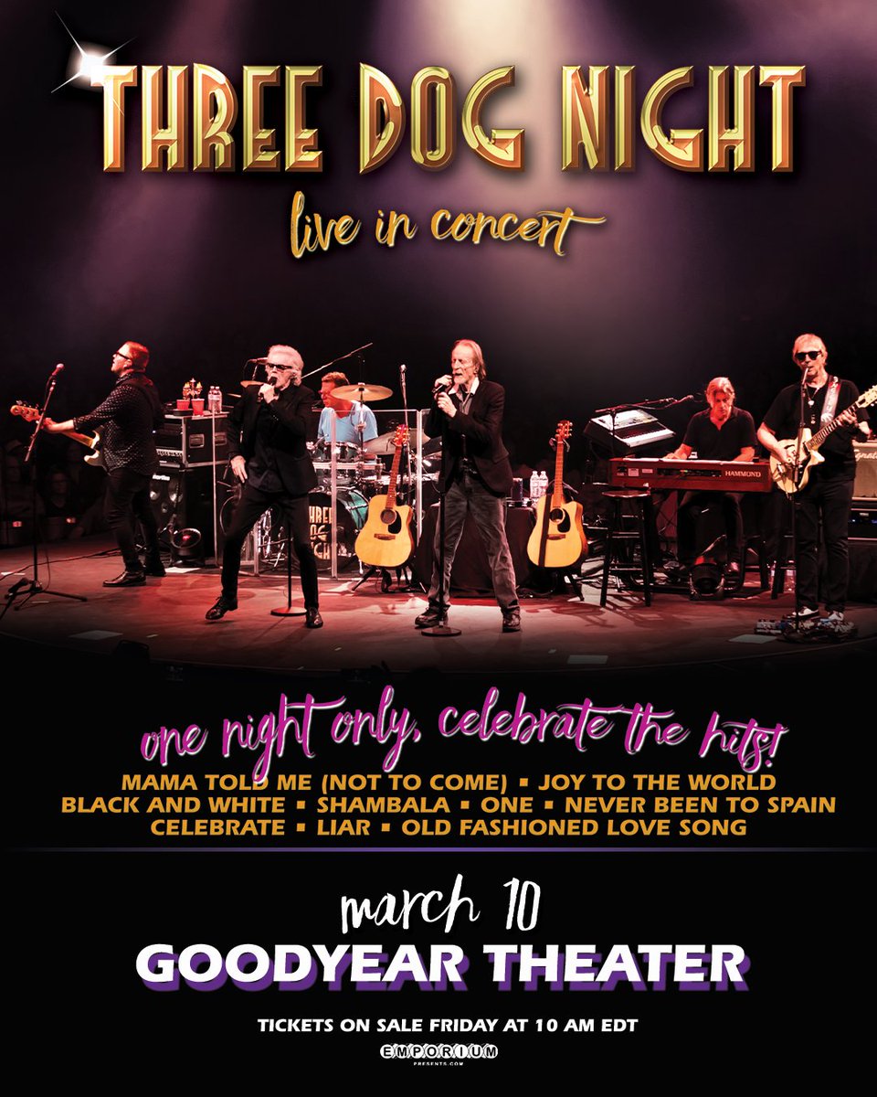 emporiumlive's tweet image. JUST ANNOUNCED: @threedognight 🎶
📍Akron, OH - 3.10

#threedognight #threedognightconcert #joytotheworld