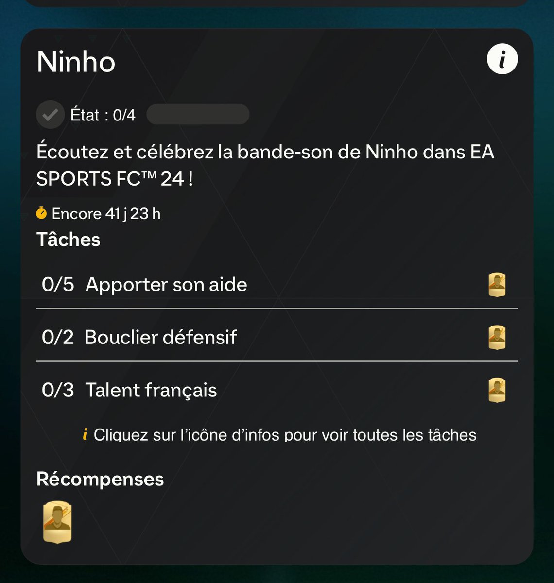 RapFrActus's tweet photo. 🚨NINHO a désormais son propre maillot dans le jeu  #FC24 

Il a aussi ses propres défis et objets sur le jeu dans Ultimate Team

CEST CE QU’ON APPEL « PERCER »👏 https://t.co/J34mQHmWYA